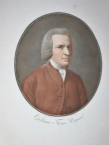 Guillaume Thomas Raynal - Guillaume-Thomas Raynal (1713-1796) Schriftsteller ecrivain writer Portrait Farbaqua