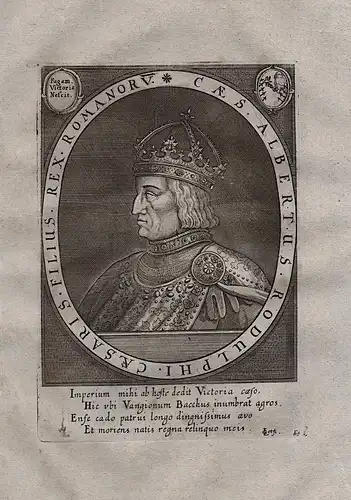 Caes. Albertus Rodulphi... - Albrecht I. (1255-1308) HRR Graf von Habsburg Portrait