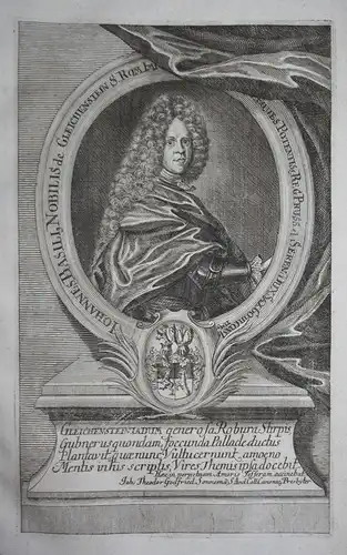 Iohannes Basili, Nobilis.... - Hans Basilius Edler von Gleichenstein (1671-1747) Schriftsteller Jurist