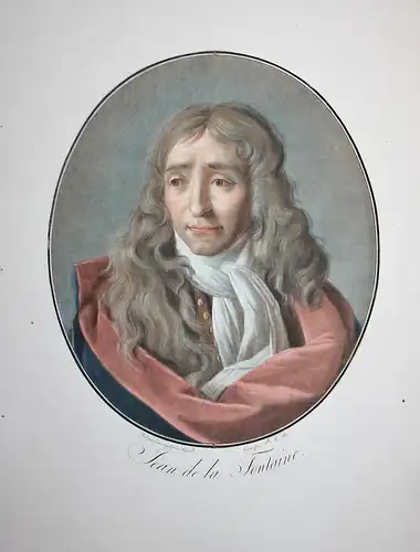 Jean de la Fontaine - Jean de La Fontaine (1621-1695) Schriftsteller writer ecrivain poet fabulist poete Dicht