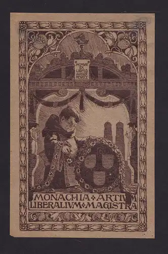 Exlibris für August Rengly / München Jugendstil Art Nouveau