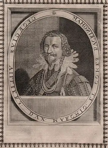 Georgius Villiers Dux Marchio.... - George Villiers 1st Duke of Buckingham (1592-1628) Diplomat Staatsmann Eng