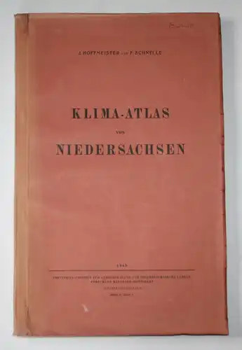 Klima-Atlas von Niedersachsen. Reihe K, Band 4.Provinzial-Institut für Landesplanung und Niedersächsischen Lan