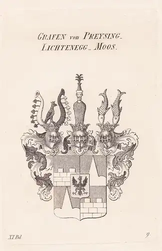 Grafen von Preysing Lichtenegg_Moos - Wappen coat of arms