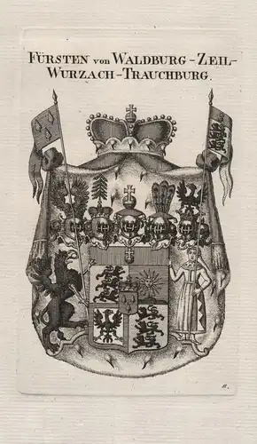 Fürsten von Waldburg Zeilwurzach Trauchburg - Wappen coat of arms