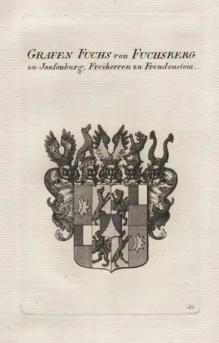 Grafen Fuchs von Fuchsberg zu Jaufenburg, Freiherren zu Freudenstein - Wappen coat of arms
