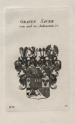 Grafen Sauer von und zu Ankenstein - Wappen coat of arms