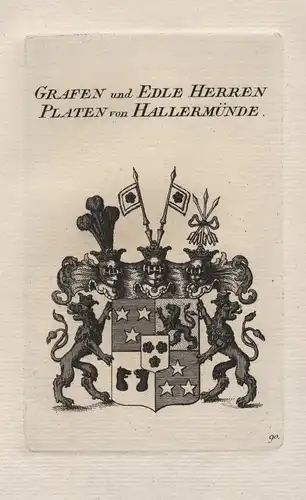 Grafen und Edle Herren Platen von Hallermünde - Wappen coat of arms