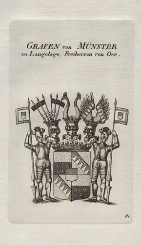 Grafen von Münster zu Langelage, Freiherren von Oer - Wappen coat of arms
