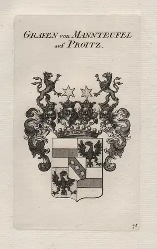 Grafen von Mannteufel auf Proitz - Wappen coat of arms