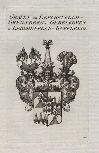 Grafen von Lerchenfeld Brennberg zu Gebelkoven u. Lerchenfeld Köffering - Wappen coat of arms