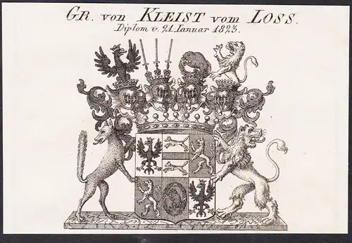 Gr. von Kleist vom Loss - Wappen coat of arms