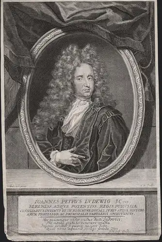 Ioannes Petrus Ludewig.... -  Johann Petter von Ludwig (1668-1743) Ludewig Jurist Historiker Magdeburg Halle P