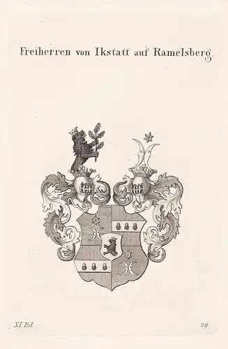 Freiherren von Ikstatt auf Ramelsberg - Wappen coat of arms