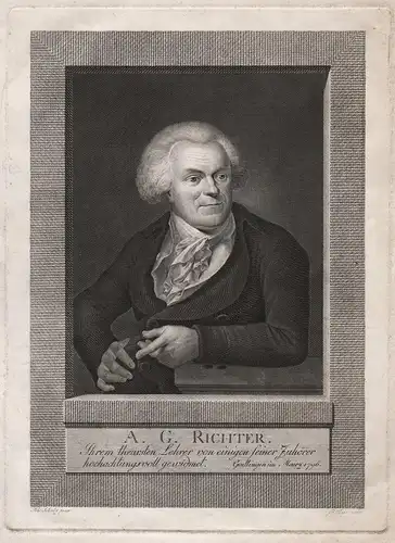 A. G. Richter. - August Gottlob Richter (1742-1812) Chirurg Arzt surgeon Göttingen Portrait