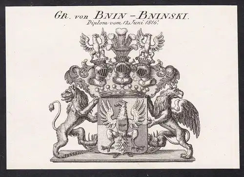 Gr. von Bnin Bninski - Wappen coat of arms