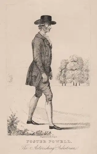 Foster Powell. The Astonishing Pedestrian - Foster Powell (1734-1793) Pedestrian English athlete sportsman spo