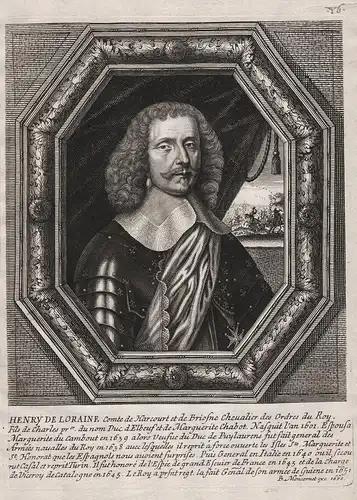 Henry de Loraine, Comte de Harcourt.... - Henri de Lorraine-Harcourt (1601-1666) Armagnac Brionne Marsan Portr