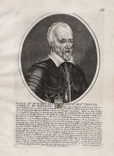 Hault et puissant seigneur Mesre. Tristan Marquis de Rostaing... -  Tristan Marquis de Rostaing (1513-1591) Br