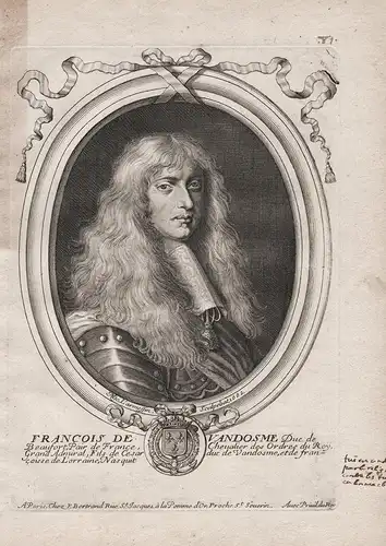 Francois de Vandosme... - Francois de Vendome (1616-1669) Bourbon Beaufort Portrait