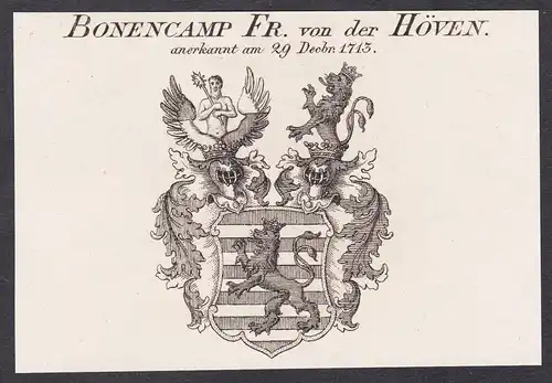 Bonencamp Fr. von der Höven - Wappen coat of arms