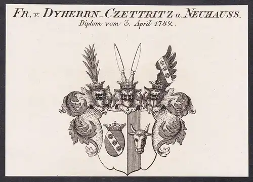 Fr. v. Dyherrn Czettritz u. Neuhauss - Wappen coat of arms
