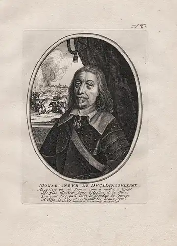 Monseigneur le Duc D'Angoulesme.... - Charles d'Angouleme (1573-1650) Auvergne Ponthieu Valois Portrait