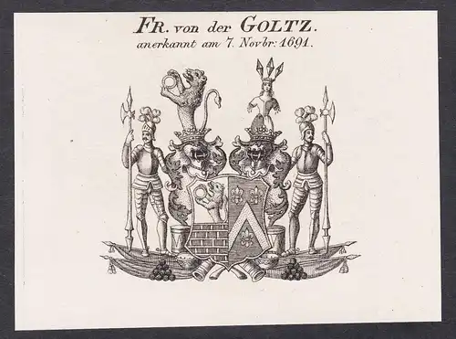 Fr. von der Goltz - Wappen coat of arms
