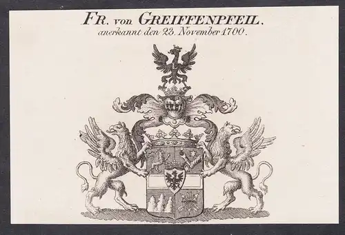 Fr. von Greiffenpfeil  - Wappen coat of arms