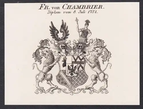 Fr. von Chambrier - Wappen coat of arms