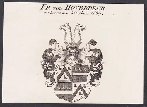 Fr. von Hoverbeck - Wappen coat of arms