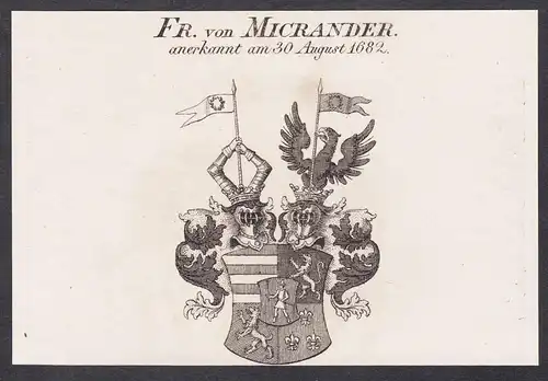 Fr. von Micrander - Wappen coat of arms