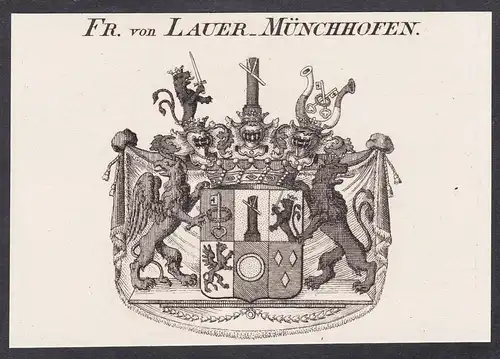 Fr. von Lauer Münchhofen  - Wappen coat of arms