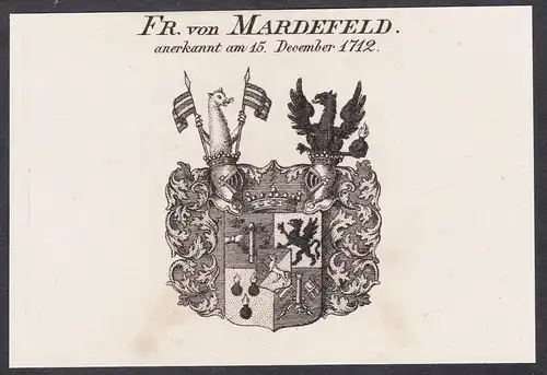 Fr. von Mardefeld - Wappen coat of arms