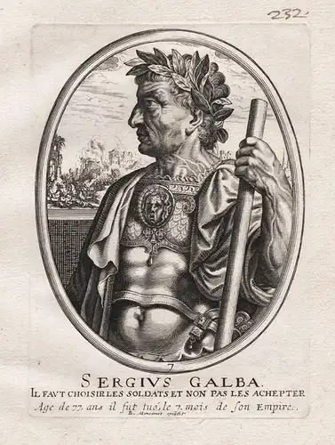 Sergius Galba. - Galba (3 BC - AD 69) Römischer Kaiser Roman emperor Portrait