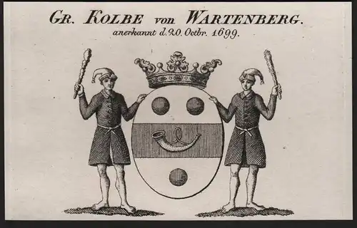 Gr. Kolbe von Wartenberg - Wappen coat of arms