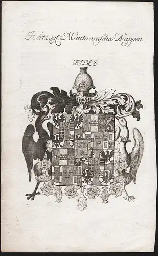 Hertzogl. Mantuanisches Wappen - Italien Italy Italia Wappen coat of arms