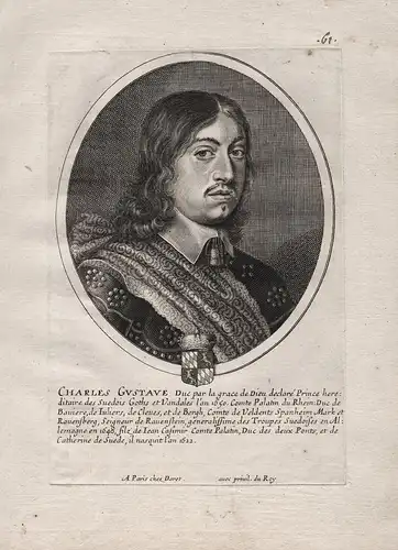 Charles Gustave Duc par la Grace de Dieu declaré Prince hereditaire.. - Charles X Gustav of Sweden (1622-1660)