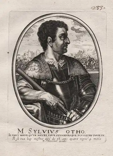M. Sylvius Otho. - Otho (32-69) Römischer Kaiser Roman emperor Portrait