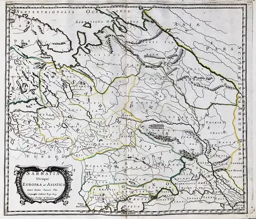 Sarmatia Utraque Europaea et Asiatica - Russia Rußland Ukraine Sarmatia map Karte carte