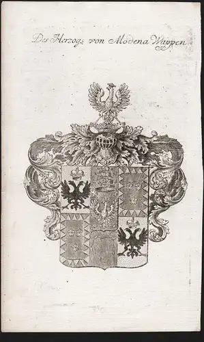 Des Herzogs von Modena Wappen- Modena Italien Italia Italy Wappen coat of arms