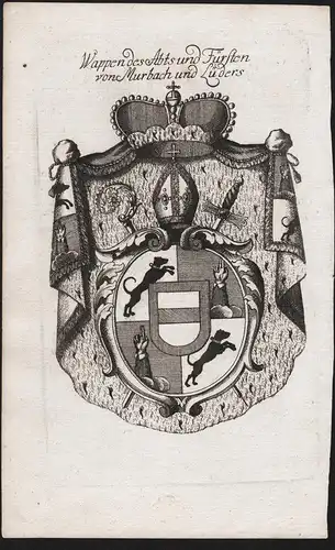 Wappen des Abts und Fürsten von Murbach und Lüders - Frankreich France Wappen coat of arms