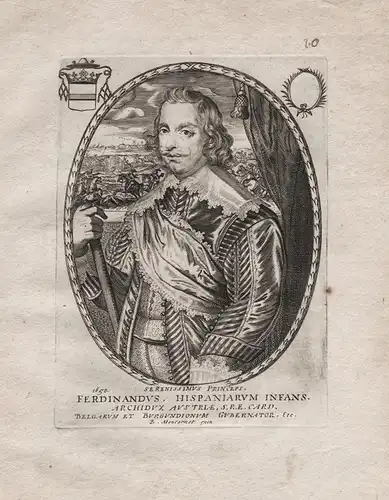 Ferdinandus, Hispaniarum Infans. Archidux Austriae S. R. E. Card... - Fernando de Austria (1609-1641) Österrei