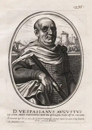 D. Vespasianus Augustus. - Vespasian (AD 9 - 79) Römischer Kaiser Roman emperor Portrait