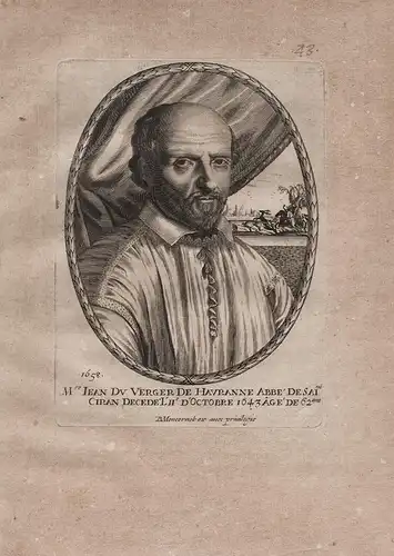 Mre. Jean du Verger de Hauranne Abbe Desaint... - Jean Duvergier de Hauranne (1581-1643) Bayonne Paris Sorbonn