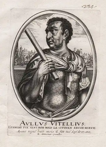 Aullus Vitellius. - Vitellius (15 - AD 69) Römischer Kaiser Roman emperor Portrait