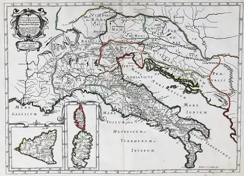 Antiquorum Italiae & Illyrici Occidentalis Episcopatus Geographica Descriptio - Italia Italy Italien Sizilia S