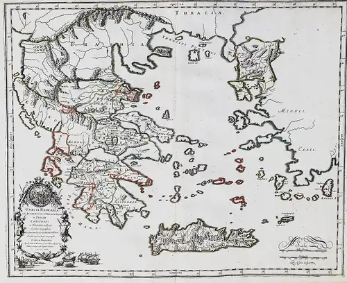 Graecia Foederata - Greece Griechenland Troy Crete Kreta Troja map Karte carte