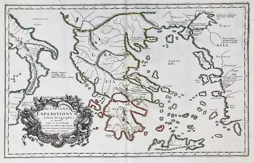 Alcibiadis Expeditionum Tabula Geographica - Alcibiades expedition Ancient Greece Griechenland Greek antiquity
