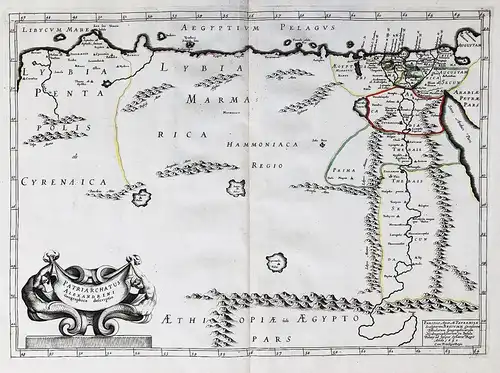 Patriarchatus Alexandrini - Egypt Ägypten Libya North Africa map Karte carte